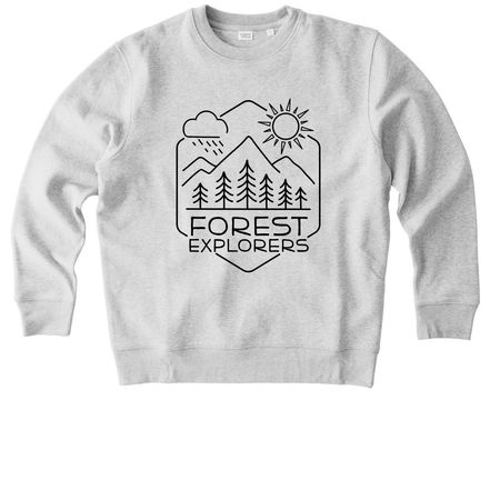 Forest Explorers, a Cool Heather Grey Stanley/Stella Unisex Changer 2.0 Crewneck Sweatshirt
