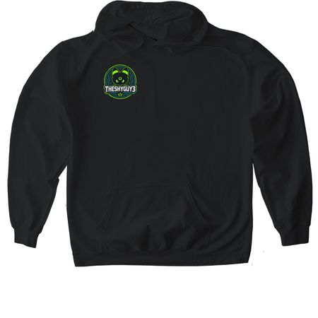 Graffiti marked, a Black Gildan Softstyle Pullover Hoodie