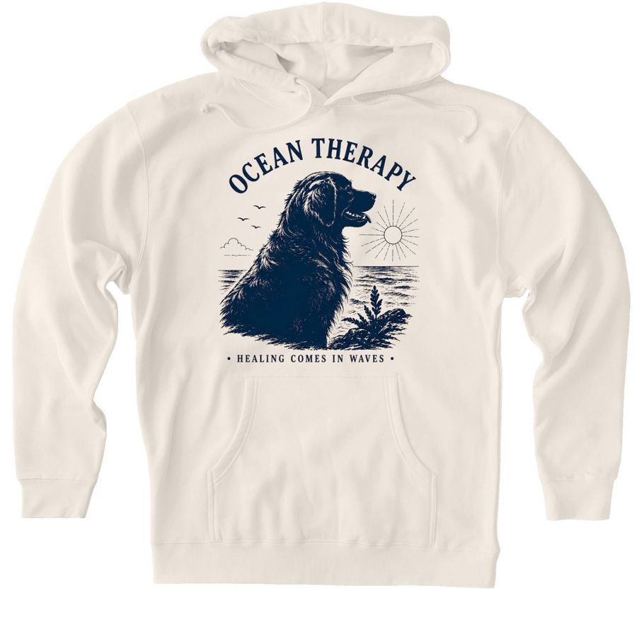 Ocean Therapy Tee, a Bone Heavyweight Pullover Hoodie
