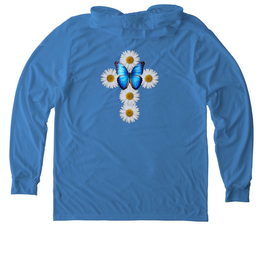 Faith in Bloom, a Azure Blue Allmade Eco Triblend Hoodie Tee