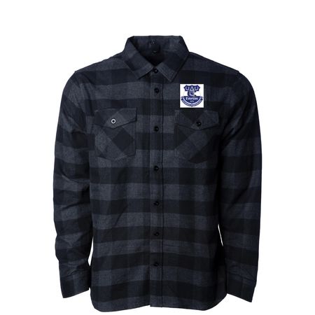 Colorado Evertonians, a Charcoal Heather/ Black Unisex Flannel Shirt