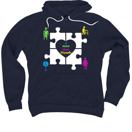 AmanthatStands, a Navy Premium Pullover Hoodie
