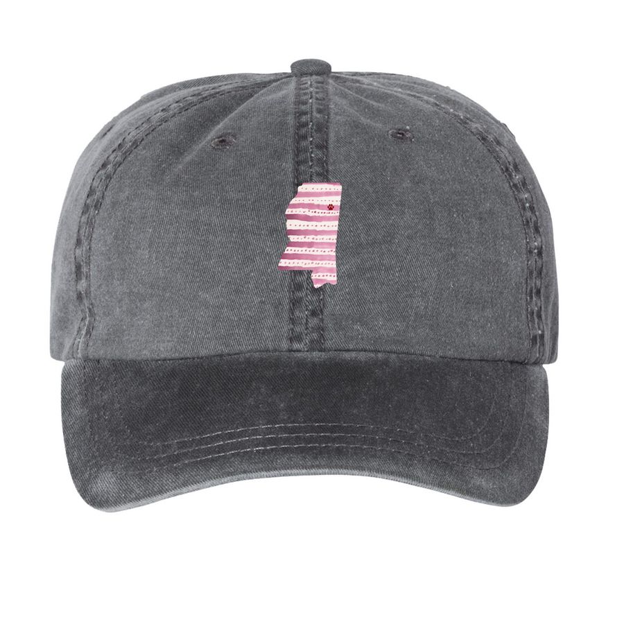 Warren "Starkville, MS" Art Fill Cap, a Black Printed Pigment Dye Baseball Cap