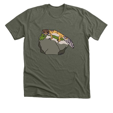Leopard Gecko (APSR?s Yoshi), a Heather Military Green Premium Unisex Tee