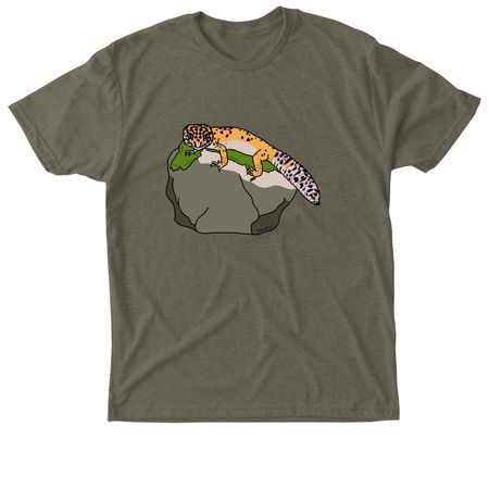 Leopard Gecko (APSR?s Yoshi), a Military Green Triblend Tee