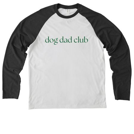 Dog Dad Collective, a Space Black/ Bright White Allmade Eco Triblend Colorblock Raglan Long Sleeve Tee