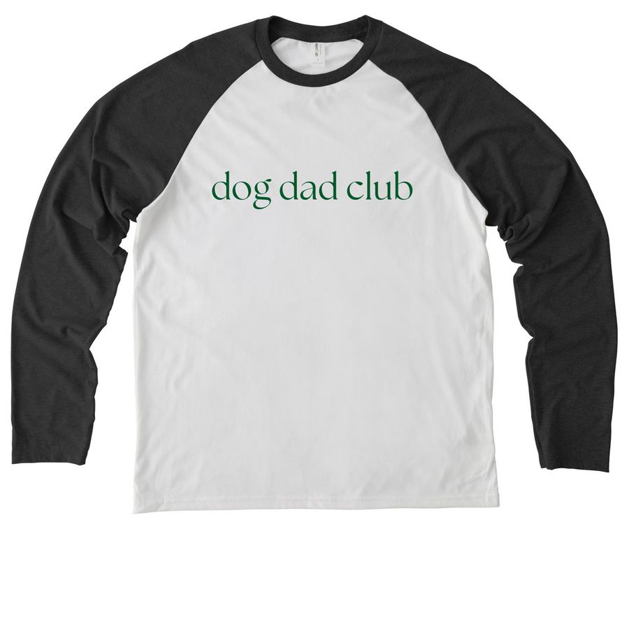 Dog Dad Collective, a Space Black/ Bright White Allmade Eco Triblend Colorblock Raglan Long Sleeve Tee