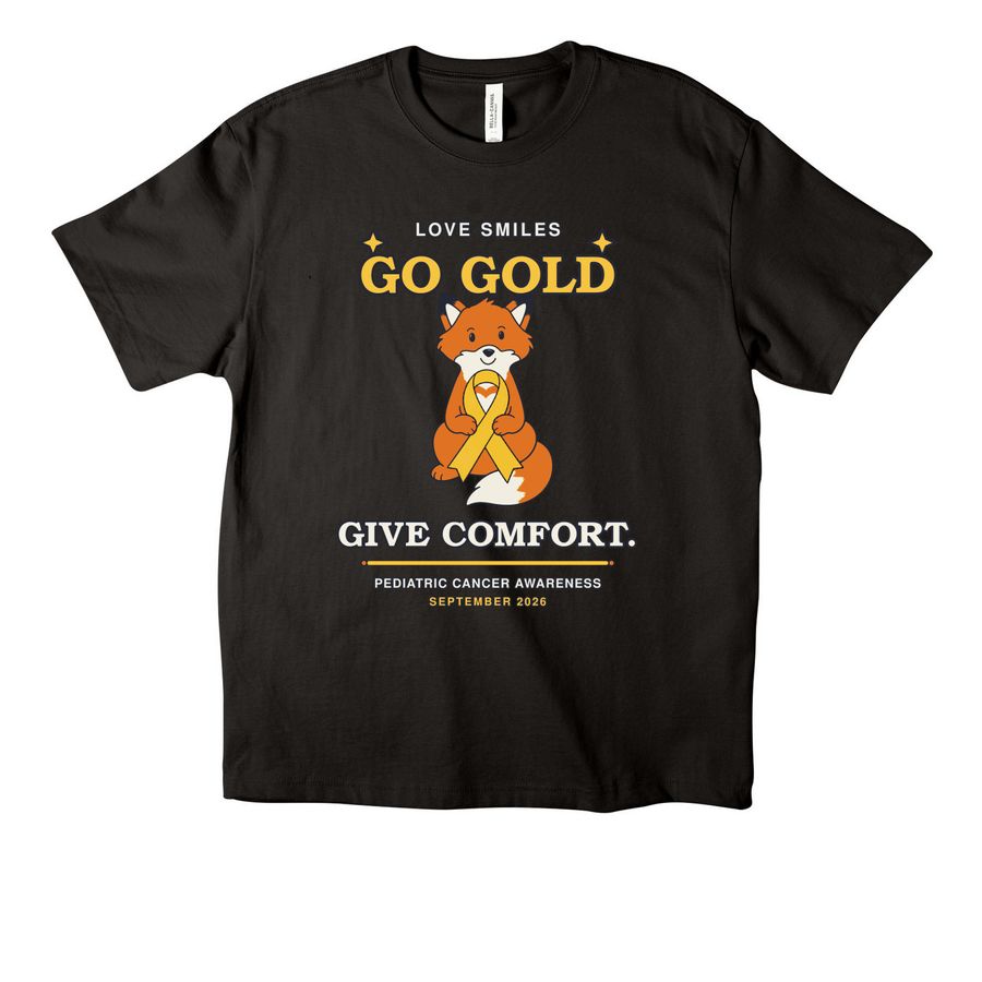 2026 Go Gold Give Comfort shirt&nbsp;, a Black Unisex Heavyweight Tee