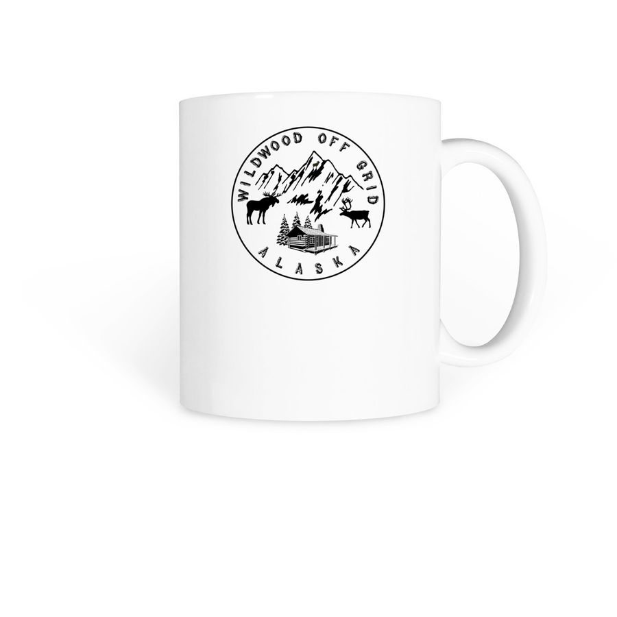 Wildwood Off Grid Alaska merch, a White Coffee Mug