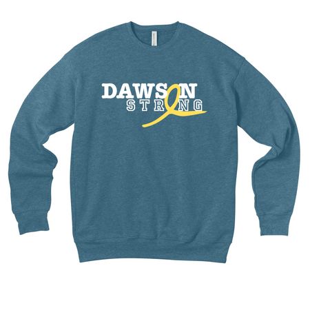 Dawson Strong, a Heather Deep Teal Premium Drop Shoulder Sweatshirt
