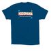 HUGOMANIA Official Tee, a Cool Blue Premium Cotton Tee (back-view)