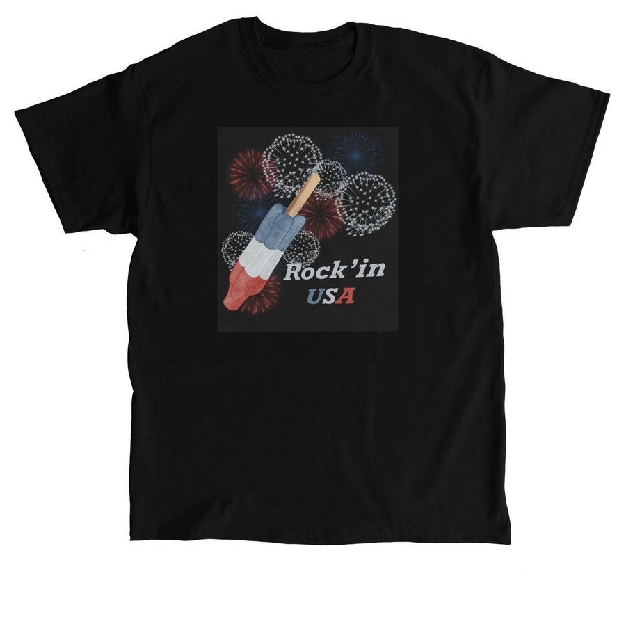 Rock?in USA, a Black Classic Unisex Tee