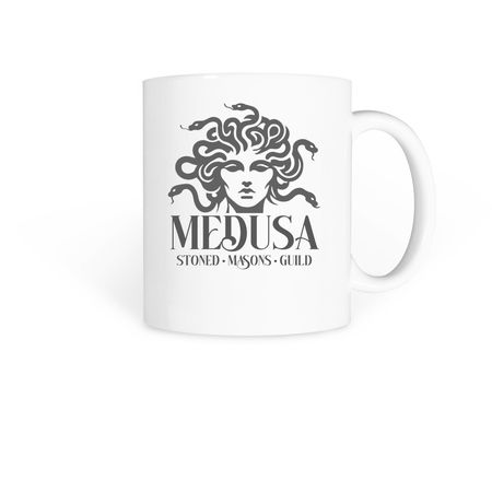 MEDUSA-Stoned Masons, a White Coffee Mug