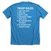 Pathfinder Shirts, a Neon Blue Premium Unisex Tee (back-view)