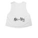 Nips & Nibs, a Solid White Blend Women's Cropped Racerback Tank (back-view)