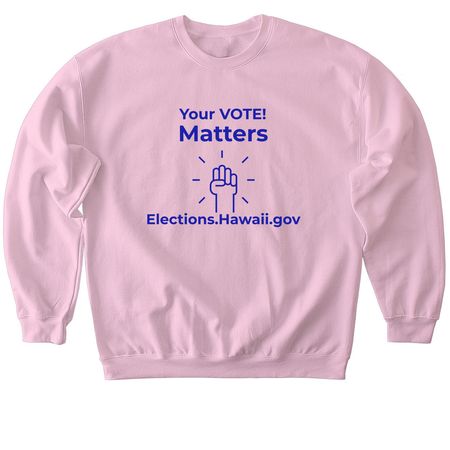 Get ready to VOTE!, a Light Pink Softstyle Crewneck Sweatshirt