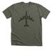 Black Floral Tanker, a Heather Military Green Premium Unisex Tee