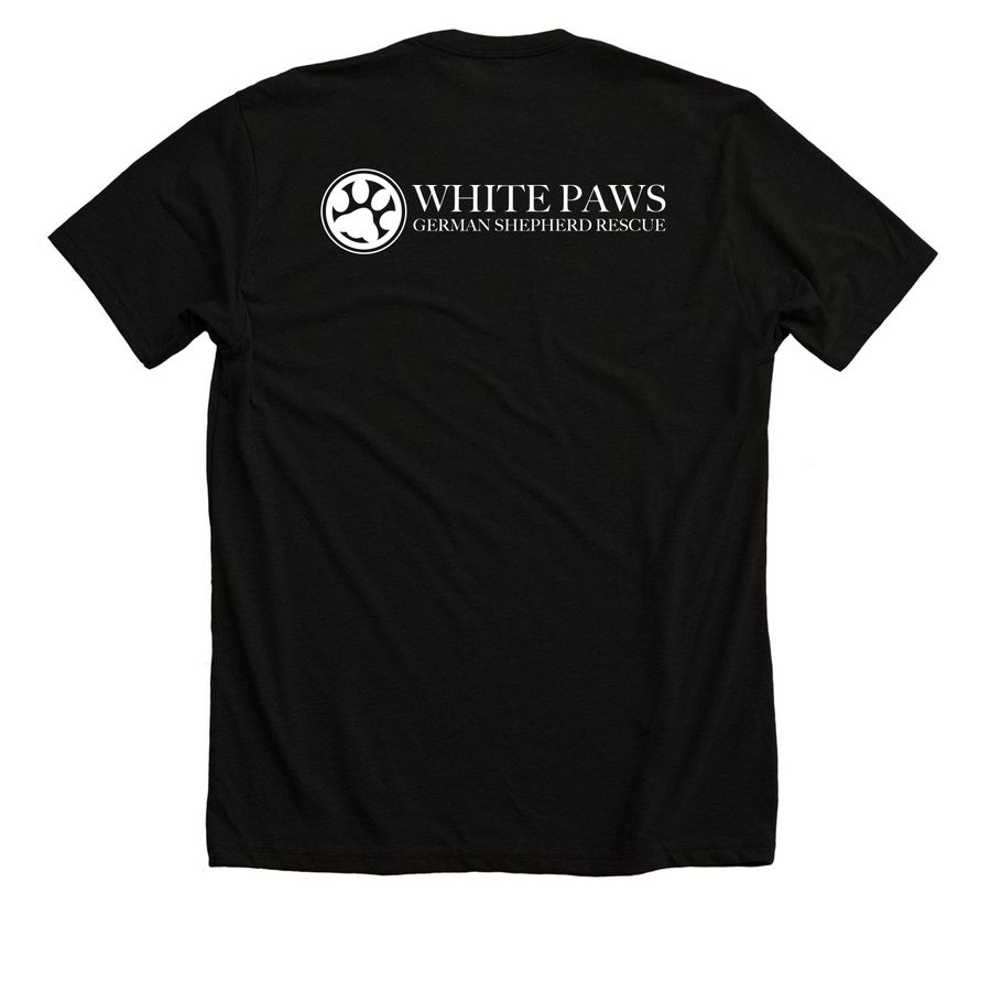 WPGSR_Dogs To Veterans Line, a Solid Black Blend Premium Unisex Tee (back-view)