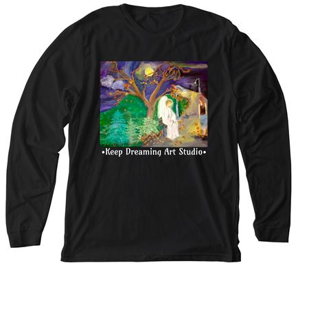 Psalm 27:14, a Solid Black Blend Premium Long Sleeve Tee