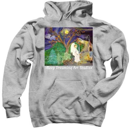 Psalm 27:14, a Sport Grey Pullover Hoodie