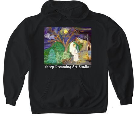 Psalm 27:14, a Black Gildan Softstyle Pullover Hoodie