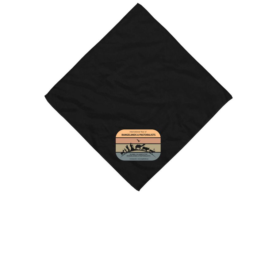 Supporting Rangelands & Pastoralists!, a Black Cotton Bandana