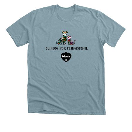 Guiados por Campasuchil - Dia de los Muertos, a Heather Blue Lagoon Premium Unisex Tee