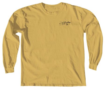 ?Mary?s Melodies? Gold T-Shirt, a Mustard Comfort Colors Long Sleeve Tee