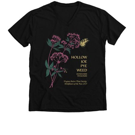 Hollow Joe-Pye Weed - Light Font, a Solid Black Blend Premium V-Neck Tee