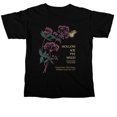 Hollow Joe-Pye Weed - Light Font, a Black Comfort Colors Unisex Tee