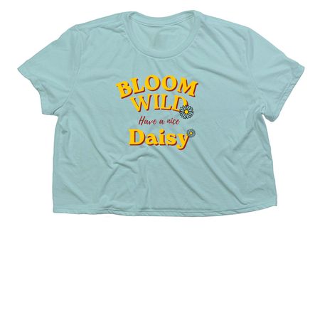 Crop Tops, a Dusty Blue Women?s Flowy Cropped Tee