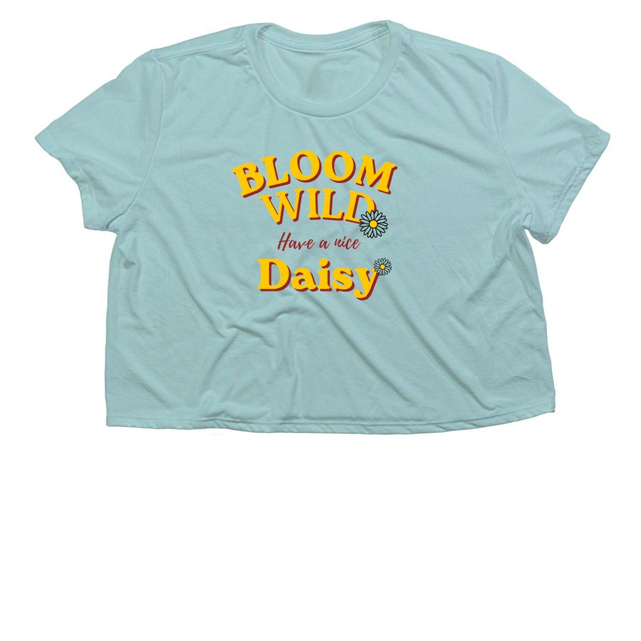 Crop Tops, a Dusty Blue Women?s Flowy Cropped Tee