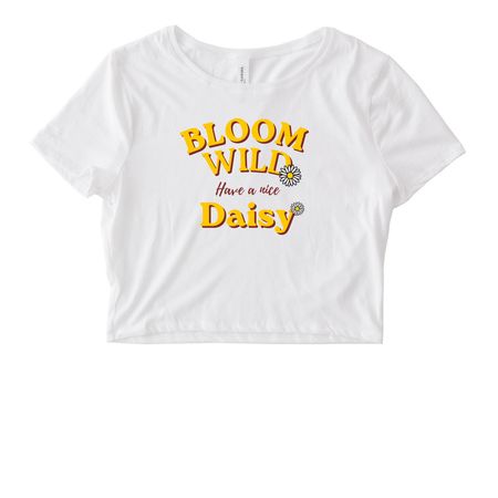 Crop Tops, a White Women's Fitted Cropped Tee