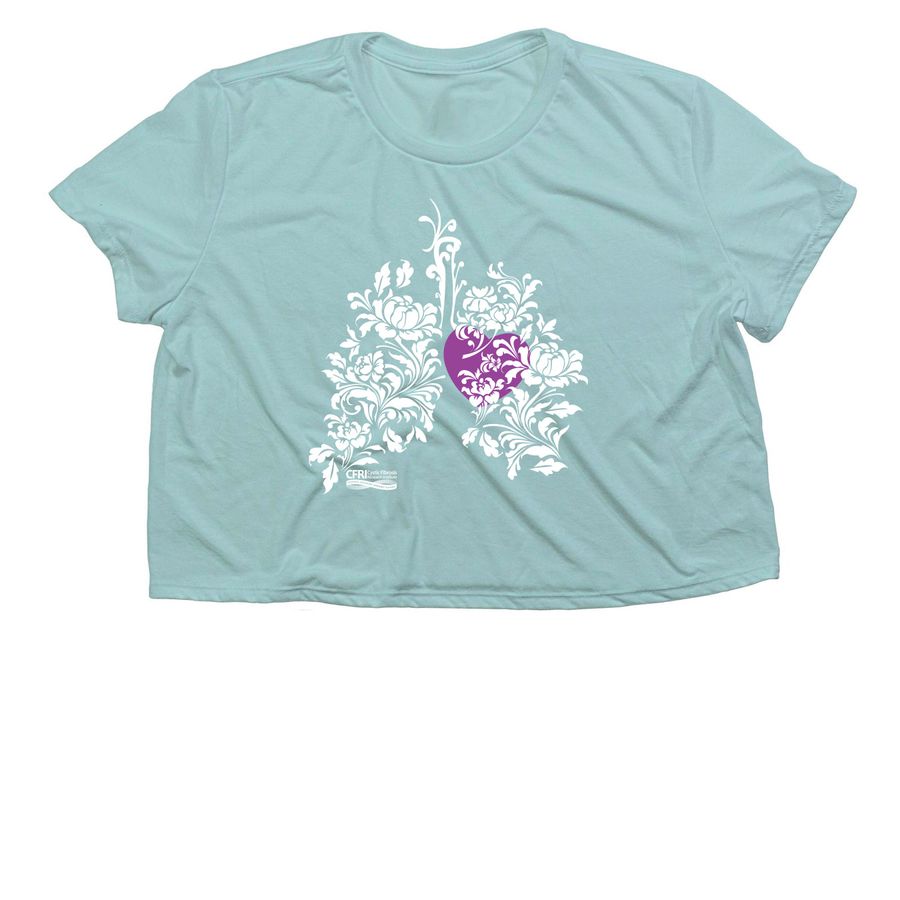 Love Heals - Tanks & Cropped Tees&nbsp;, a Dusty Blue Women?s Flowy Cropped Tee