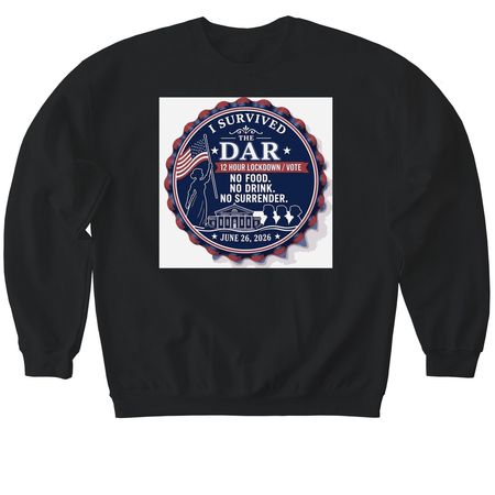 I survived June 26, 2026, a Black Softstyle Crewneck Sweatshirt
