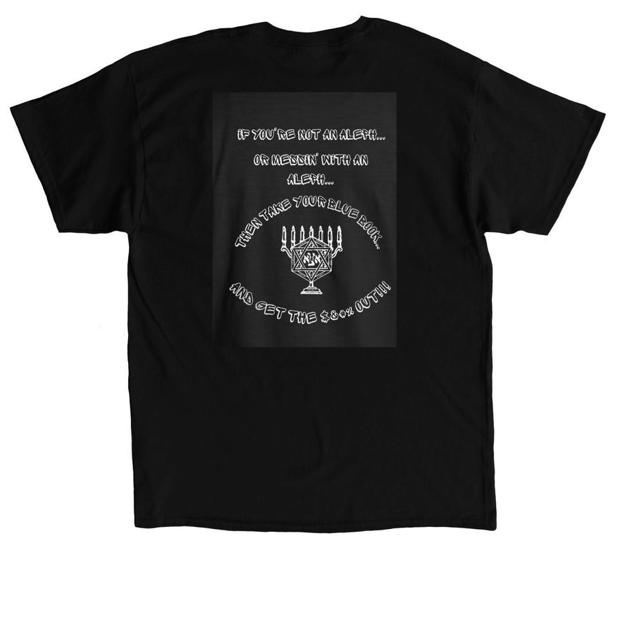 Legacy AZA Tee Shirt, a Black Classic Unisex Tee (back-view)