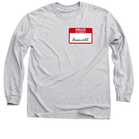 Fill-in Nametag Tee, a Sport Grey Classic Long Sleeve Tee