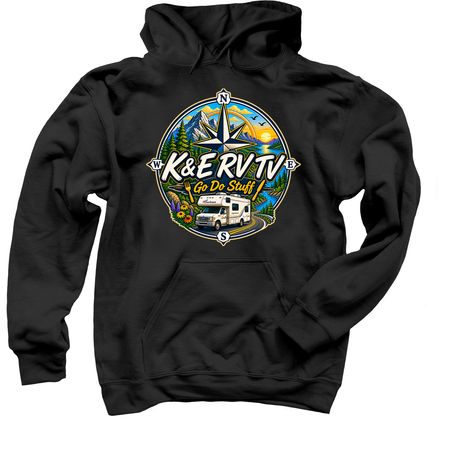 Go Do Stuff, a Black Pullover Hoodie
