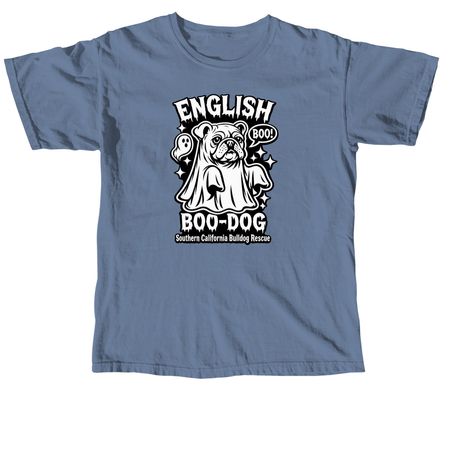 English Boo-Dog, a Blue Jean Comfort Colors Unisex Tee