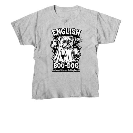 English Boo-Dog, a Sport Grey Youth Unisex Tee
