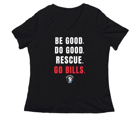 BE GOOD. DO GOOD., a Black Women's Relaxed V-Neck Tee