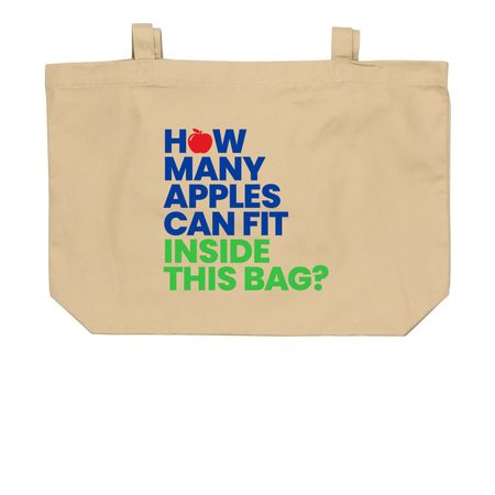 We're All Solvers Tote Bag, a Oyster Large Organic Cotton Tote Bag