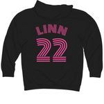 GOATS, a Black Midweight Pullover Hoodie (back-view)