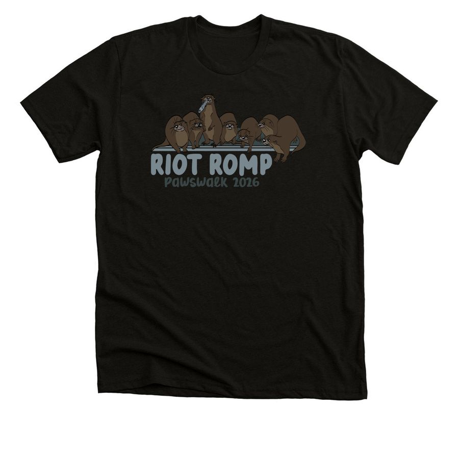 Support a RIOT Romp!, a Black Heather Premium Unisex Tee