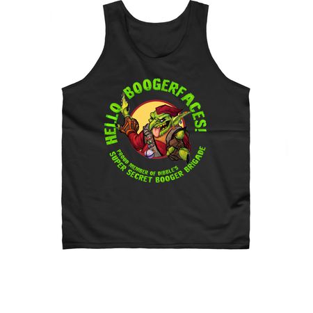 HELLO BOOGERFACES SHIRTS, a Black Classic Unisex Tank Top
