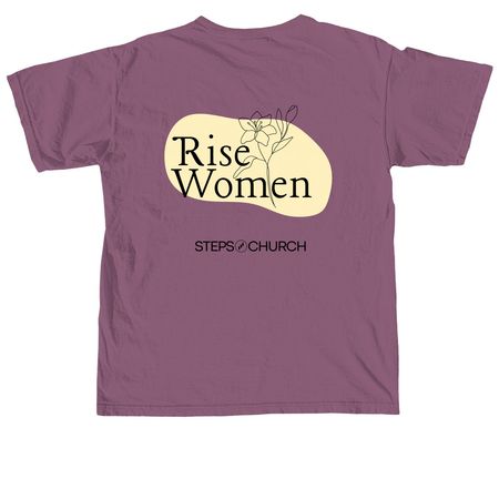 Rise Women Collection, a Berry Comfort Colors Unisex Tee (back-view)