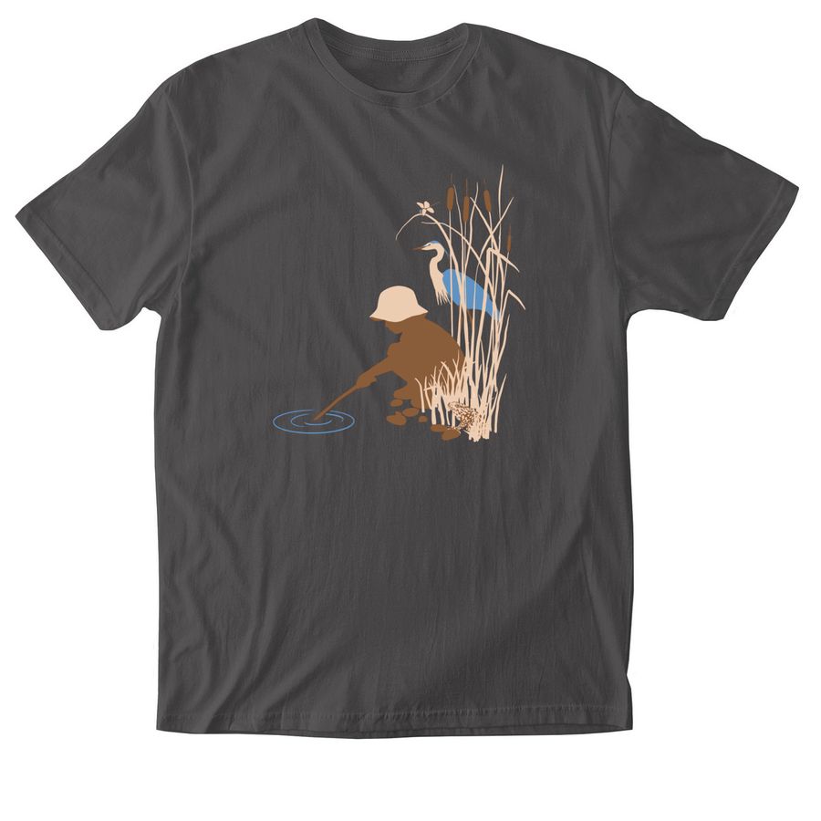 Childhood Ripples, a Charcoal Softstyle Cotton Tee