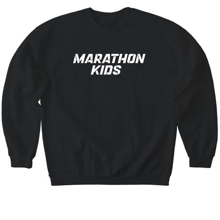 Marathon Kids - Adults, a Black Softstyle Crewneck Sweatshirt