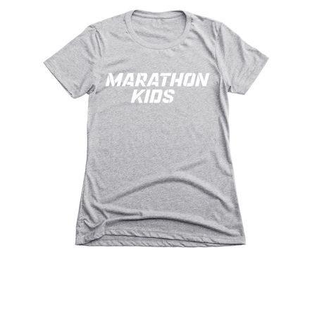 Marathon Kids - Adults, a Dark Heather Grey Women's Slim Fit Tee