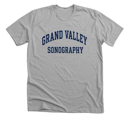 Grand Valley Sonography, a Athletic Heather Premium Unisex Tee